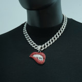 Women Sexy Diamond Pendant Hip Hop Necklace