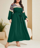 Plus Size Women Spring/Autumn Printed Dress