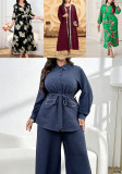 Plus Size Women Spring/Autumn Elegant Patchwork Dress