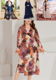 Plus Size Women Spring/Autumn Elegant Dress