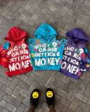 Men's American Letter Print Zipper Hoodies