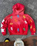 Men's American Letter Print Zipper Hoodies