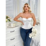 Women's Wedding Strapless White Shaping Corset