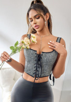 Women's Adjustable Lace-up Strap Underbust Waist-Shaping Corset Top