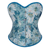 Women's Painting Style Strapless Corset Top