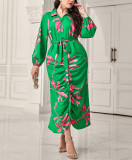 Plus Size Women Spring/Autumn Elegant Patchwork Dress