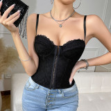 Women's Outdoor Jacquard Strapless Corset Tank Top