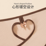 Women's Plus Size Low-Rise Ribbed Cutout Colorblock Butt-Lift Panty