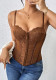 Women's Jacquard Outdoor Underwire Corset Top