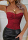 Women's Outdoor Jacquard Strapless Corset Tank Top