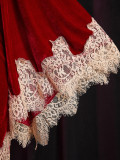 Women's Velvet Lace Patchwork Robe Nightdress