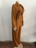 Women's Elegant Style Lace-Up Bow Wide-Leg Jumpsuit