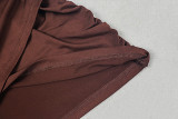 Women's Solid Color One-Shoulder Ruched Bodycon Short Dress