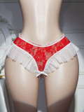Women's Open-Crotch Lace See-Through Panty