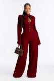 Women's Elegant Style Lace-Up Bow Wide-Leg Jumpsuit