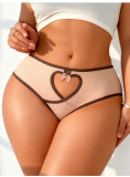 Women's Plus Size Low-Rise Ribbed Cutout Colorblock Butt-Lift Panty
