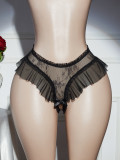 Women's Valentine Lace Open-Crotch Panty