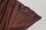 Women's Solid Color One-Shoulder Ruched Bodycon Short Dress