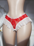 Women's Open-Crotch Lace See-Through Panty