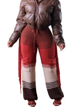 Women Tassel Knitting Wide-Leg Pants