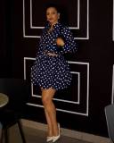 Plus Size Women Polka Dot Top and Shorts Two-Piece Set