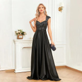 Women Sleeveless Strapless Shiny Sexy Maxi Dress