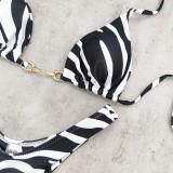 Women's Sexy Zebra Print Triangle Two-Piece Bikini