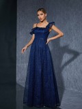 Women's Strap Low-Back Slit Chic Evening Gown