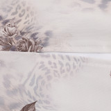 Winter Women's Sexy Printed U-Neck Tie-Up Long Sleeve Slit Bodycon Dress