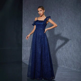 Women's Strap Low-Back Slit Chic Evening Gown