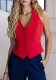 Spring Women's Chic Solid Color Sleeveless Camisole Top
