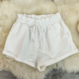 Spring Women's Solid Color Loose Casual Shorts