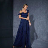 Women's Strap Low-Back Slit Chic Evening Gown
