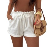 Spring Women's Solid Color Loose Casual Shorts