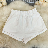 Spring Women's Solid Color Loose Casual Shorts