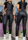 Women's Solid Color Fashion Tight-Fit Back-Strap Jumpsuit