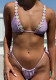 Women's Sexy Lace-Up Solid Color Two-Piece Bikini