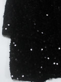 Women Elegant Sequin Patchwork Bodycon Fishtail Skirt