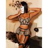 Women Sexy Printed Bra and Panties Lingerie