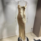 Women Backless Strap Dress