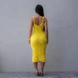 Women Sleeveless Slip-on Sexy Sleeveless Bodycon Maxi Dress