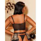 Women Sexy Printed Bra and Panties Lingerie