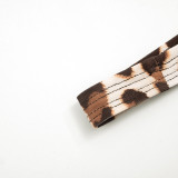 Women Spring/Summer Leopard Print Stirrup Print Slip-On Basic Casual Pant