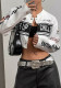 Women Casual Printed Long-Sleeved Baseball Jacket