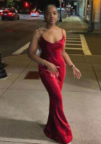 Women Backless Strap Dress