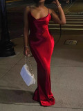 Women Backless Strap Dress