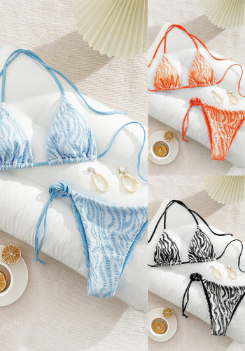 Women's Swimwear Lace-Up Sexy Bikini Set