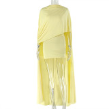 Women Solid Pleated Round Neck Sleeveless Bodycon Dress