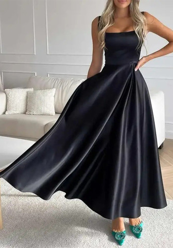 Women Strappy Evening Birthday Party Elegant Maxi Dress（Processing time need 3-6 days）