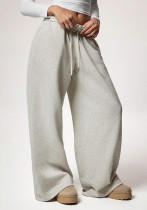 Winter Women's Casual Elastic Waist Loose Wide-Leg Pants
